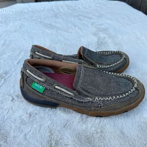 Twisted X Women's Slip-On Driving Mocs Gray Size 5.5 Casual Shoes